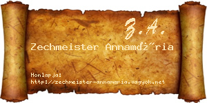 Zechmeister Annamária névjegykártya